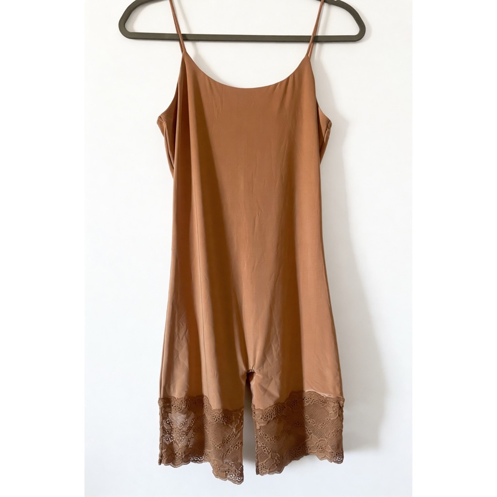 Lace-hem slip romper - intimates, layering • new!